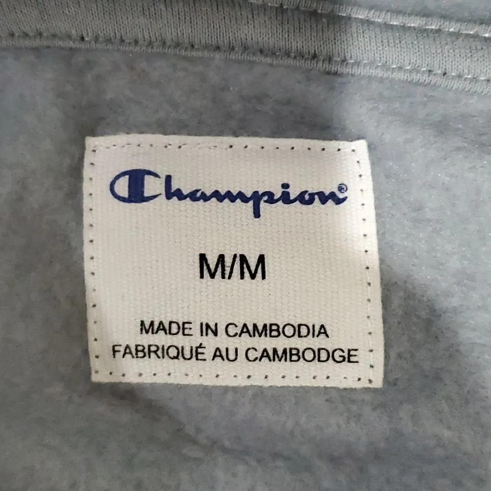 𝅺champion medium blue and grey hoodie - Picture 6 of 7